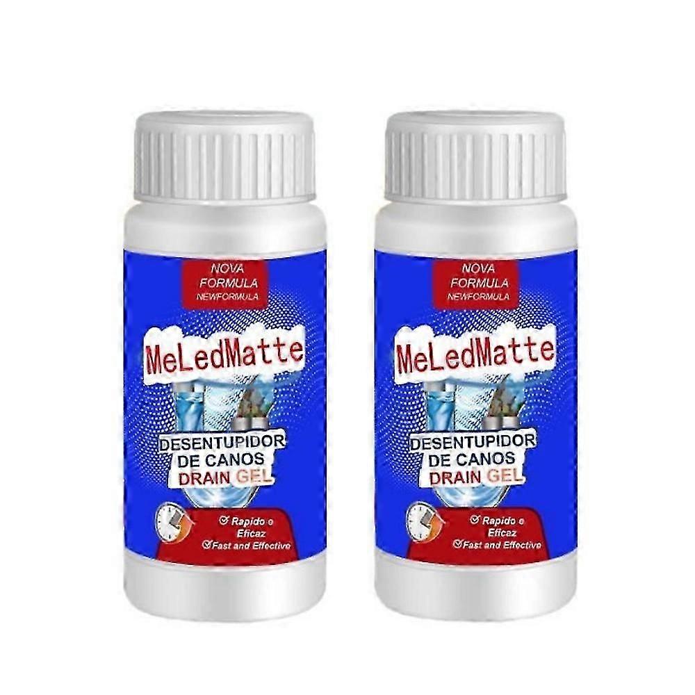 2PCS Powerful Pipe Dredging Agent Meledmatte,Tool Cleaning Powerful Kitchen Pipe Dredging Agent Dredge Deodorant