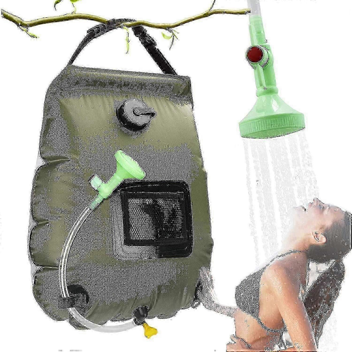 Solar Shower Bag Camping Solar Portable Shower Bag 20l Outdoor Foldable Water Bag With Switchable Sh