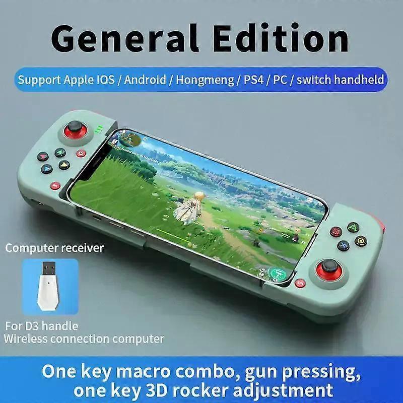 D3 Teleskop Handy Gamepad Bluetooth-kompatibel 5.0 Typ-C Wireless Game Controller Joystick kompatibel für PUBG kompatibel für kompatible f