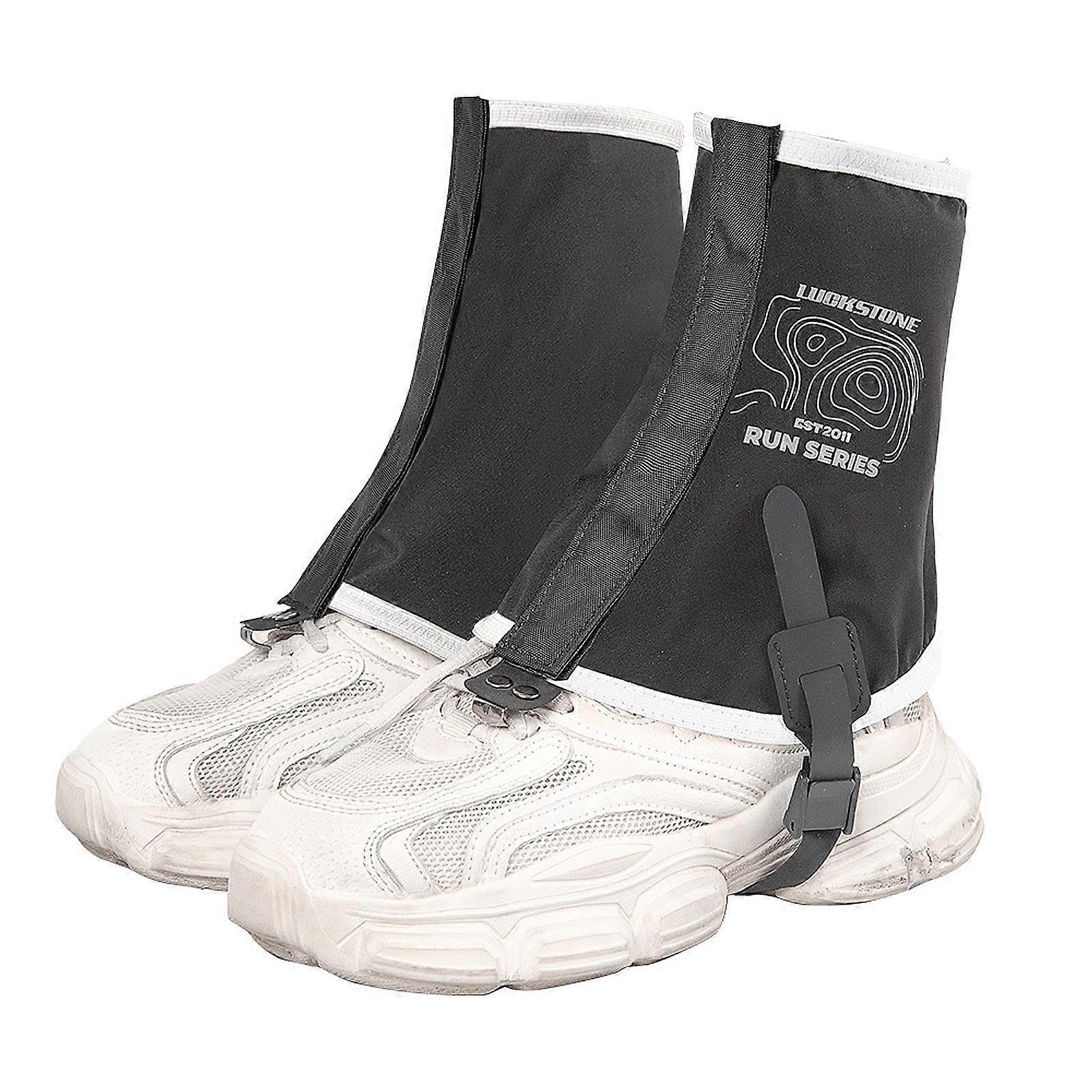 Waterproof Gaiters for Hiking & Trail Running Black Elastic Shoe Gaiters with DWR Adjustable Straps for Women/Men Hiking Shoes
