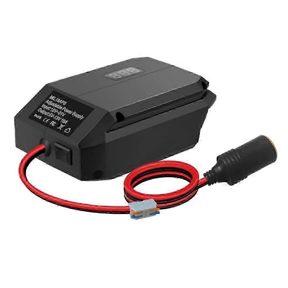 DC 18V till 12V step-down-omvandlare för Milwaukee M18 18V-batteri, cigarettändaradapter, elhjul
