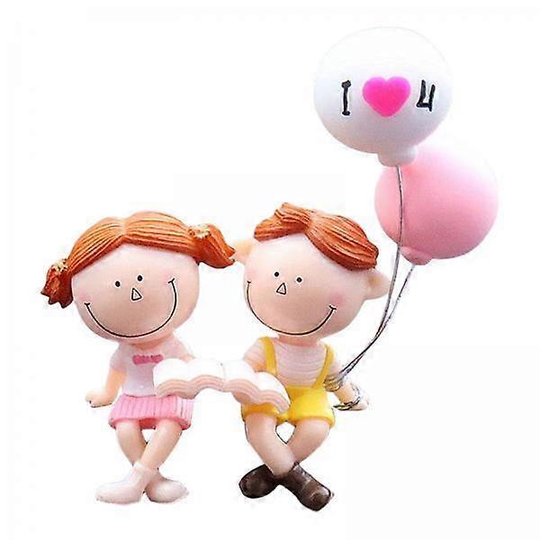 Miniature Cartoon Lovers Decor Set for Car Tables
