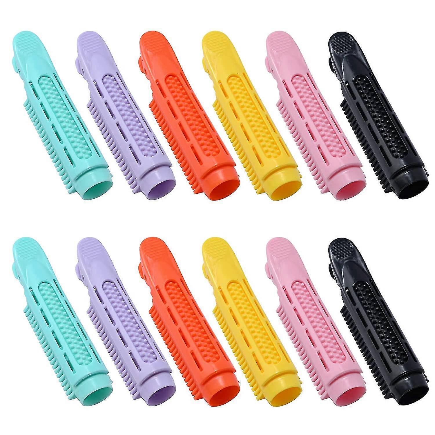 6-Color Natural Fluffy Hair Clips with Self-Grip Hair Root Volume Curlers for Styling