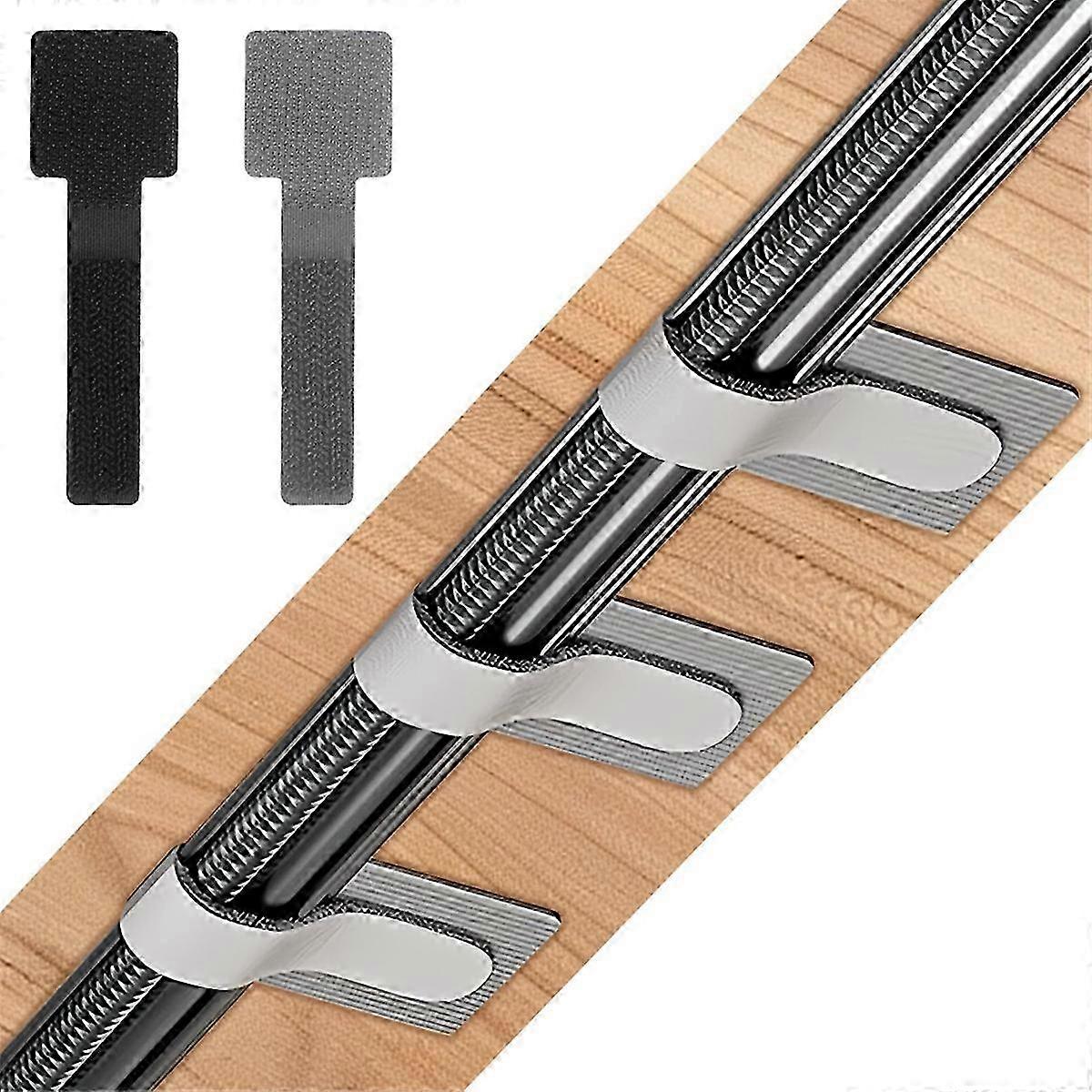 Reusable Cable Ties-50 Pack Heavy-Duty Self-Adhesive Hook & Loop Tape, Multi-Purpose Cord Organizer hwy