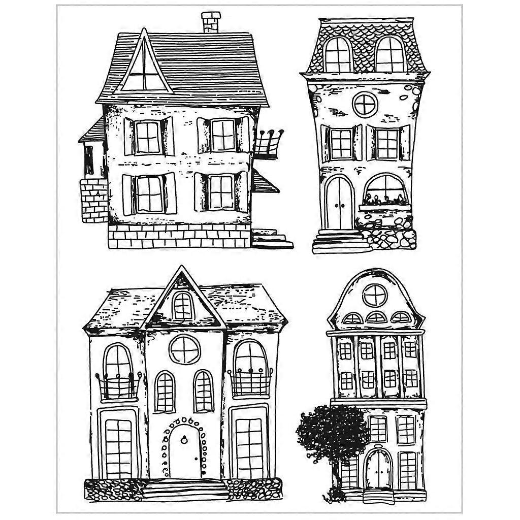 Maison Silicone Transparent Sceau Timbre DIY Scrapbooking Gaufrage Album Photo Papier Décoratif Carte Artisanat