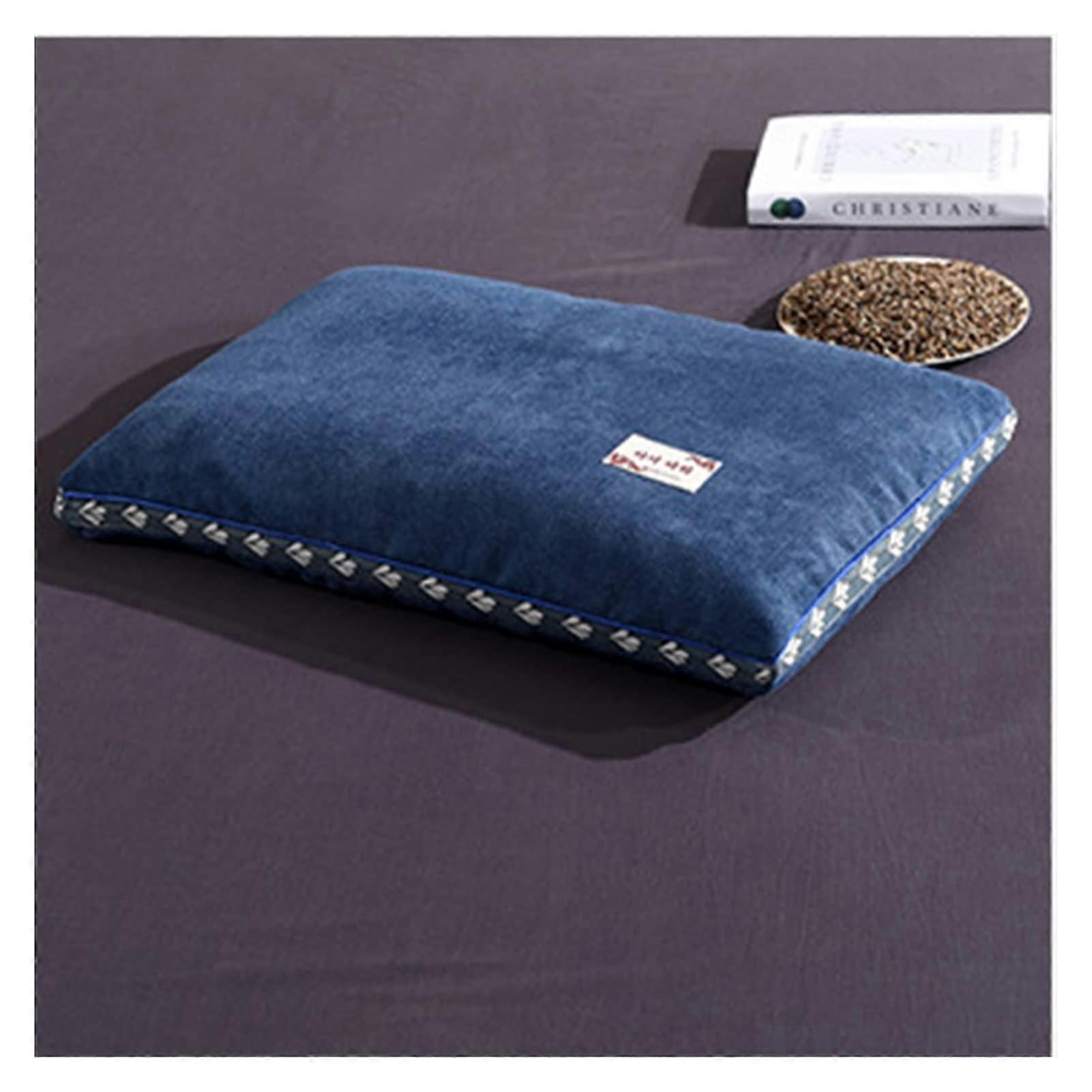 Buckwheat filling pillow with whole grain buckwheat shell and inner pillow cover comfortable neck support for sleeping at home (35 x 55 cm)