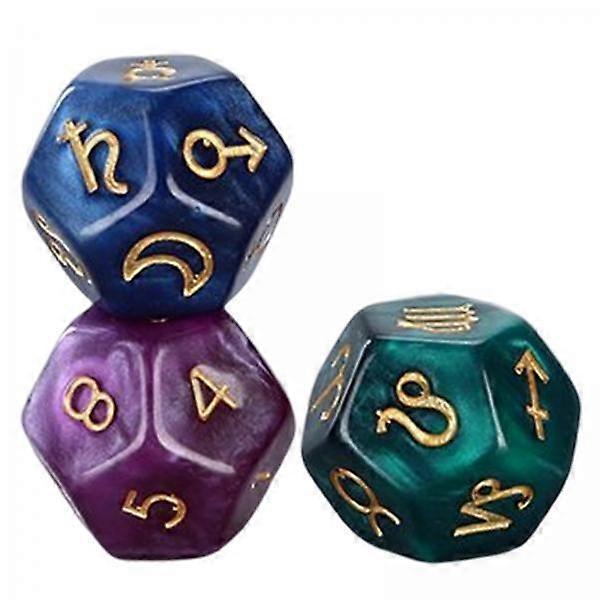 3x 3x Astrological Dice for Constellation Accessory