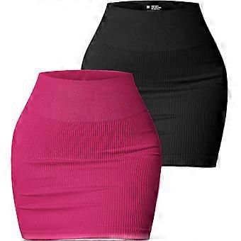 Vrouwen Hoge Taille Plaid Rok Bodycon Potlood Wol Mini Rokken Kant Rok, 2-b, M