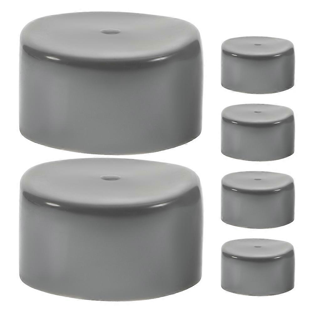 6pcs Rubber Bearing Dust Covers for Trailers 1.98 Inch Wheel Hub Caps Replacement Accessory