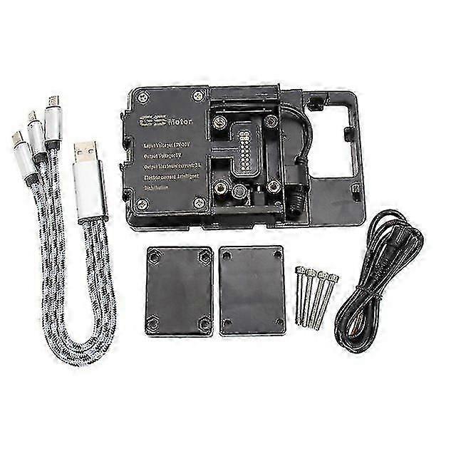 GPS Navigator Mount for Motorcycles with USB Charger and Phone Holder, Compatible with R1200RT 2010-2013 Models