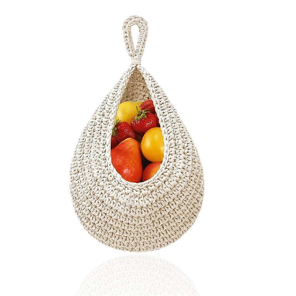 Hanging Fruit Basket, Suitable for Vegetables, Fruits, Kitchen Utensils, White
