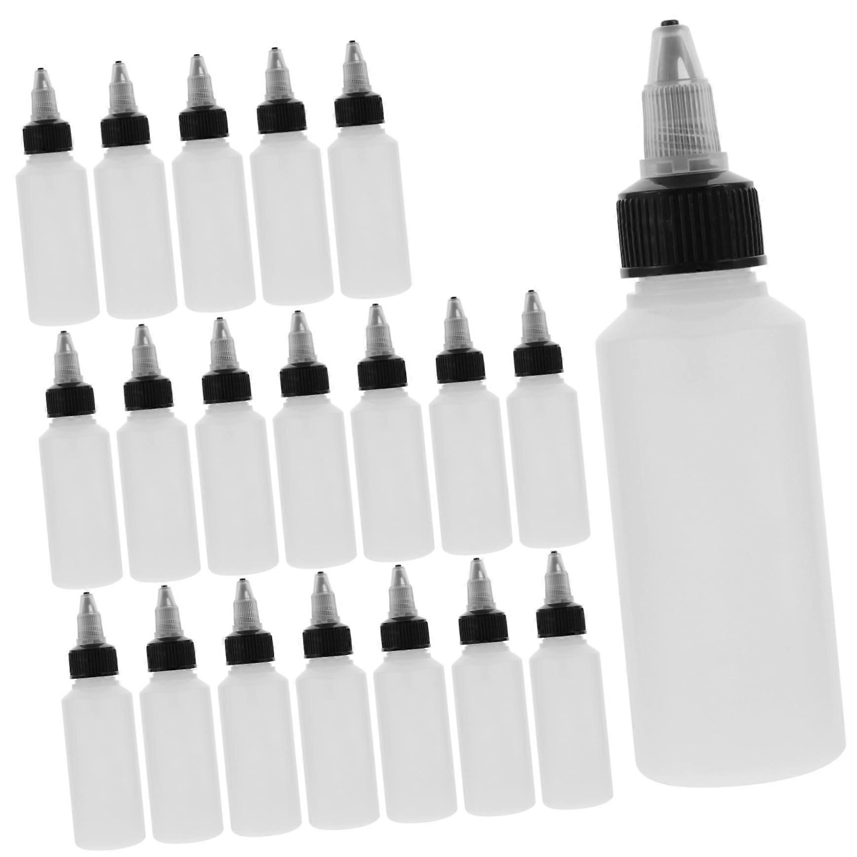 20 pieces empty squeeze bottles plastic dropper bottles transparent refillable bottles for storing liquids