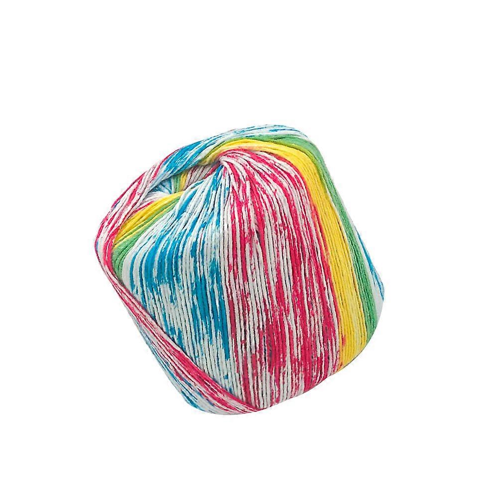 Rainbow Blended Cotton Yarn, Perfect for DIY Projects, Thick Soft Hand Knitting Supply