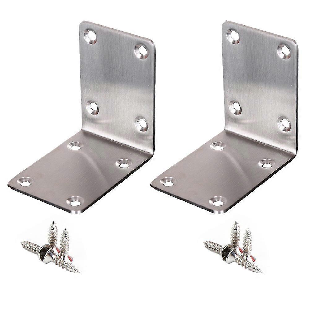 Industrial Shelf Brackets Construction Support 90 Degree Right Angle Stainless Steel 2Pcs