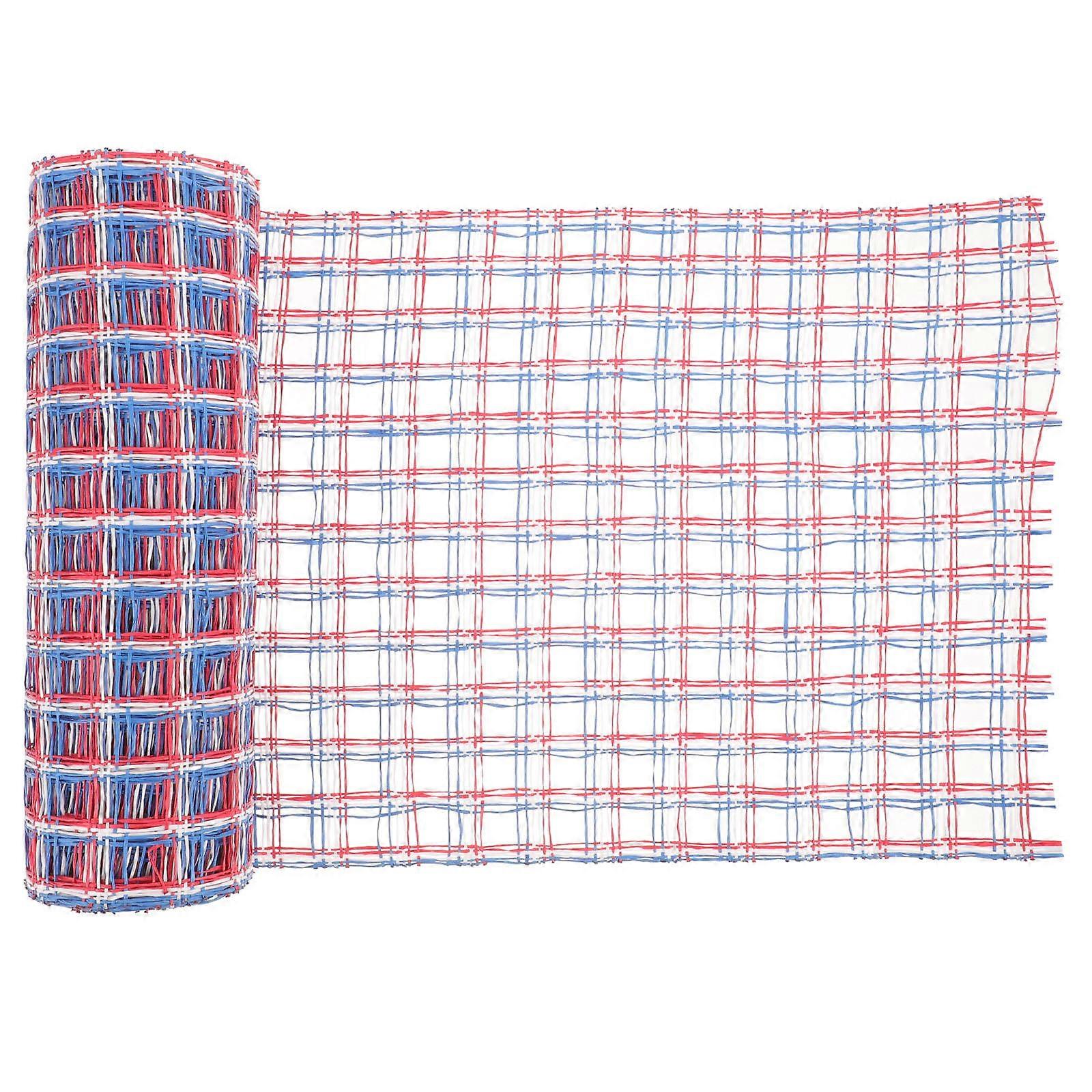 Wreath Making Supplies Independence Day Mesh Ribbon Blue 450x24.5cm Home Decoration 1Pcs