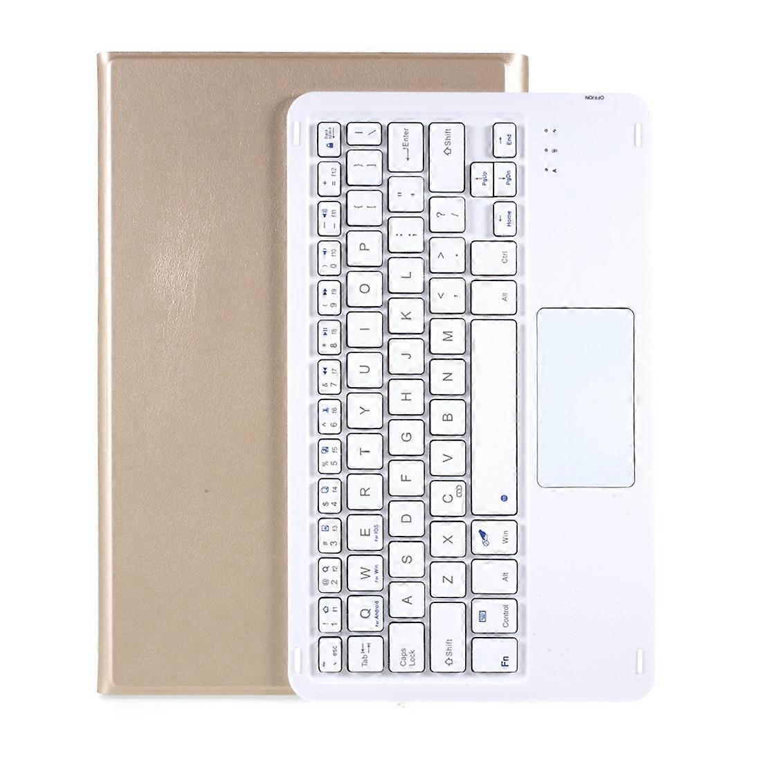 f7O Bluetooth-compatible Keyboard with Touchpad + Leather Protective Q4b Case Combo Set for Lenovo T