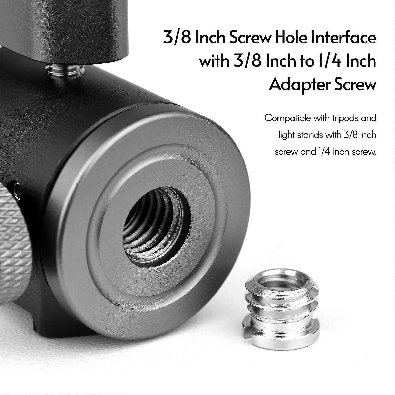 Compact Mini Ball Head with Cold Shoe Adapter and 360° Rotation for Cameras