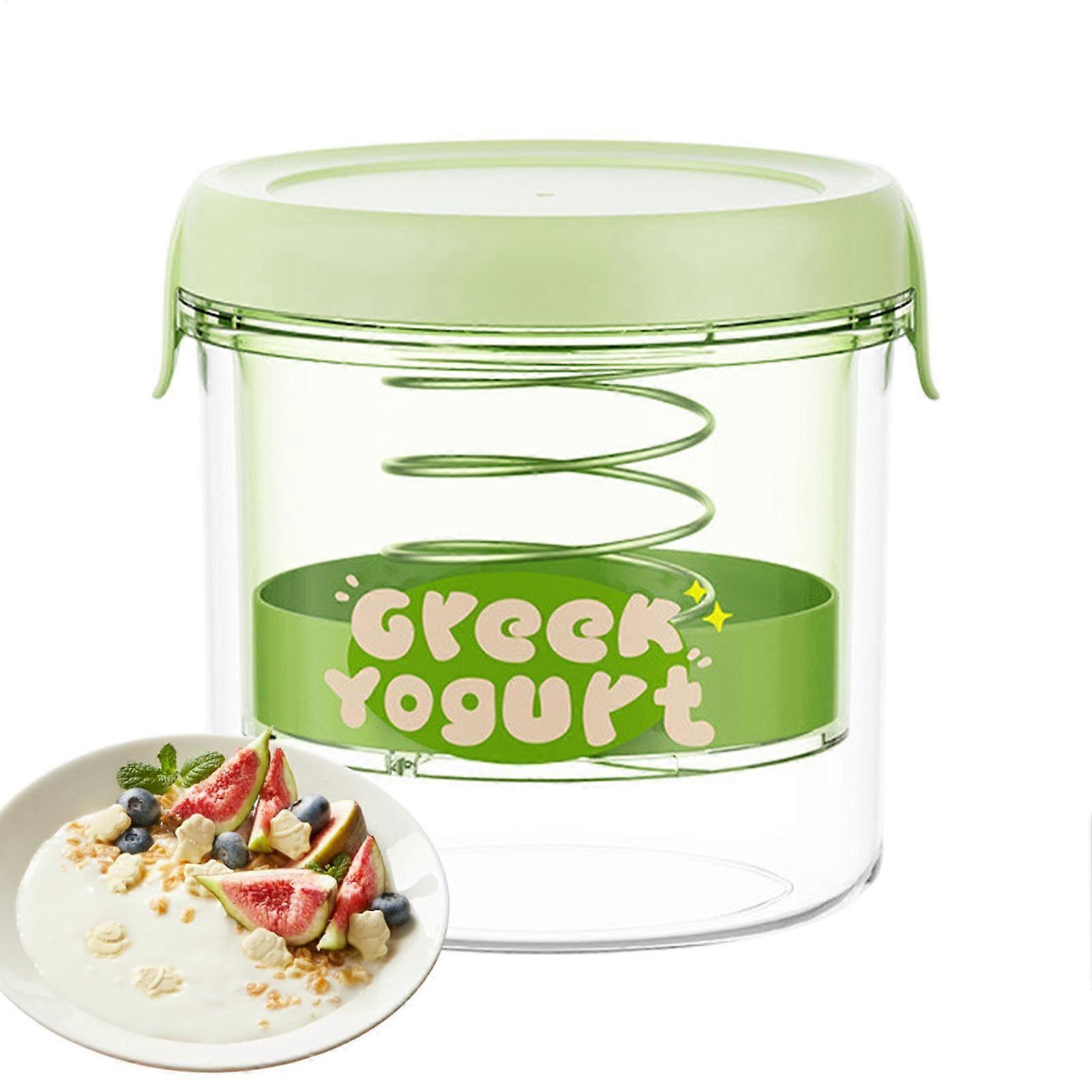 Yogurt Strainer With Lid, Stainless Steel Fine Mesh Filter for Yogurt Making, Cheese, and Soy Milk, Green Color