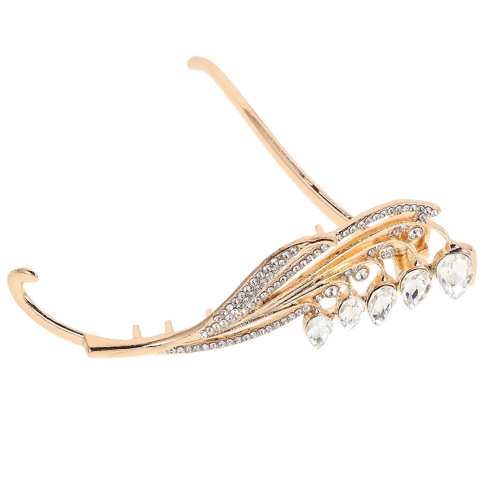 Claw Shape Rhinestone Barrette Twist Hair Clips For Various Occasions Styling Tool 1Pcs