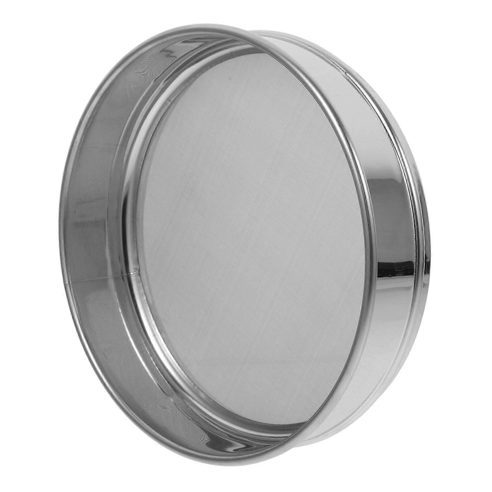 Sieve Pan Stainless Steel Mesh Sieve Multi-Function Flour Sifter Home Users Laboratory Professionals 1Pcs