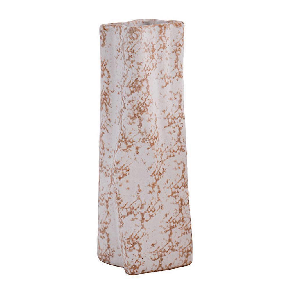 Decorative Vase Ceramic Flower Vase Storage Balcony Beige Small 1Pack