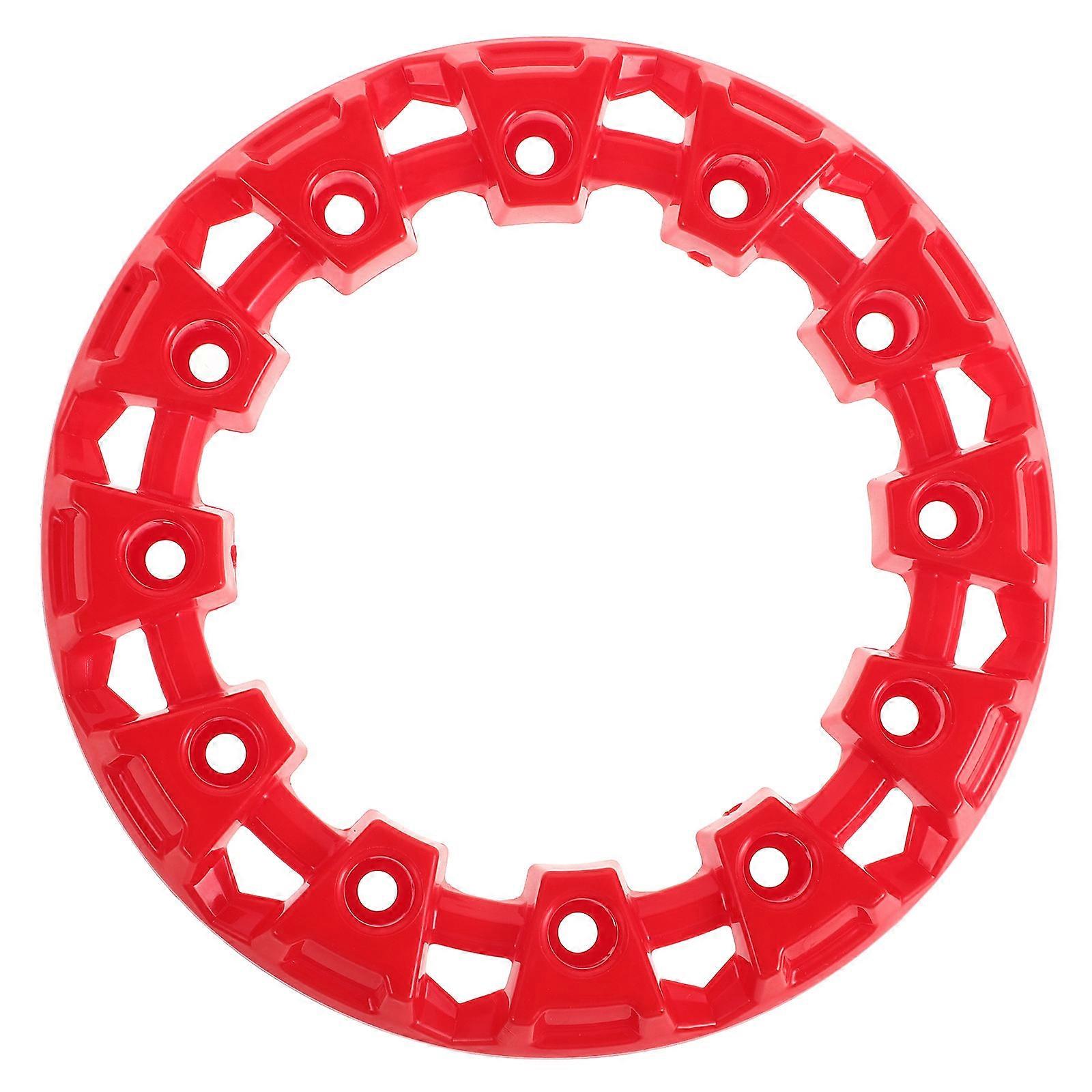 Hub Cover Center Cap Durable Construction Easy Installation Red Color Various Road Conditions 20.30X20.30X1.70cm 1Pcs