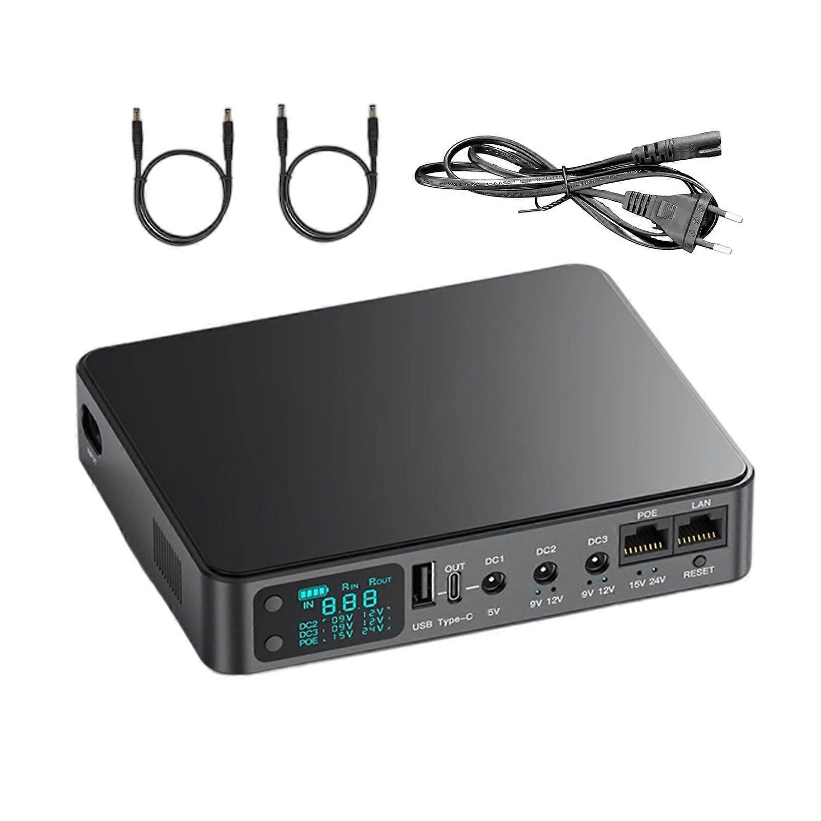 Portable UPS Energy Backup 5V 9V 12V Adjustable Uninterruptible Power Supply 2pcs 5.5x2.1mm for Modem WiFi Routers Multicolor