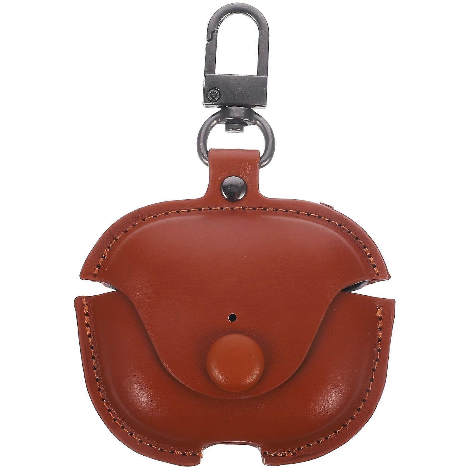 Durable Wireless Earphone Cover Protective Dust-Proof Impact-Resistant Leather Material Travel 1Pc