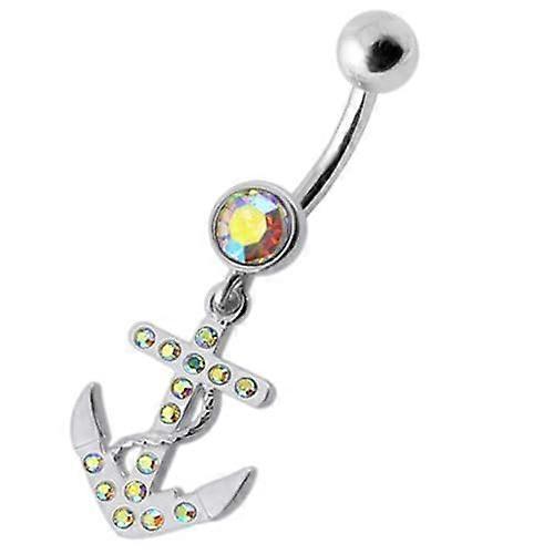 Fancy Jewelled Anchor Dangling Belly Ring