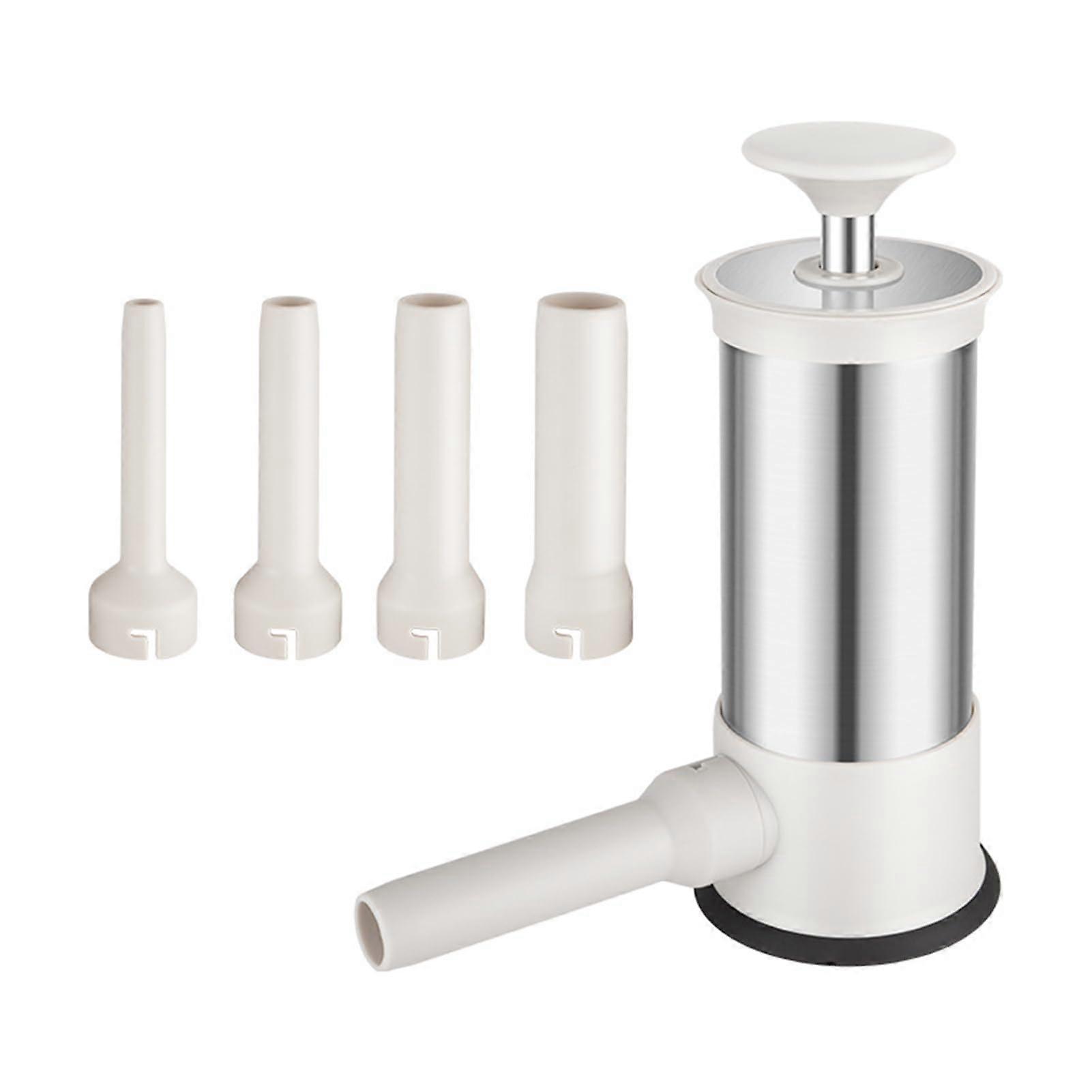 Sausage Stuffer Manual Kit For Easier Sausage Making At Home, Vertical Press With 4 Interchangeable Tubes, Type 1