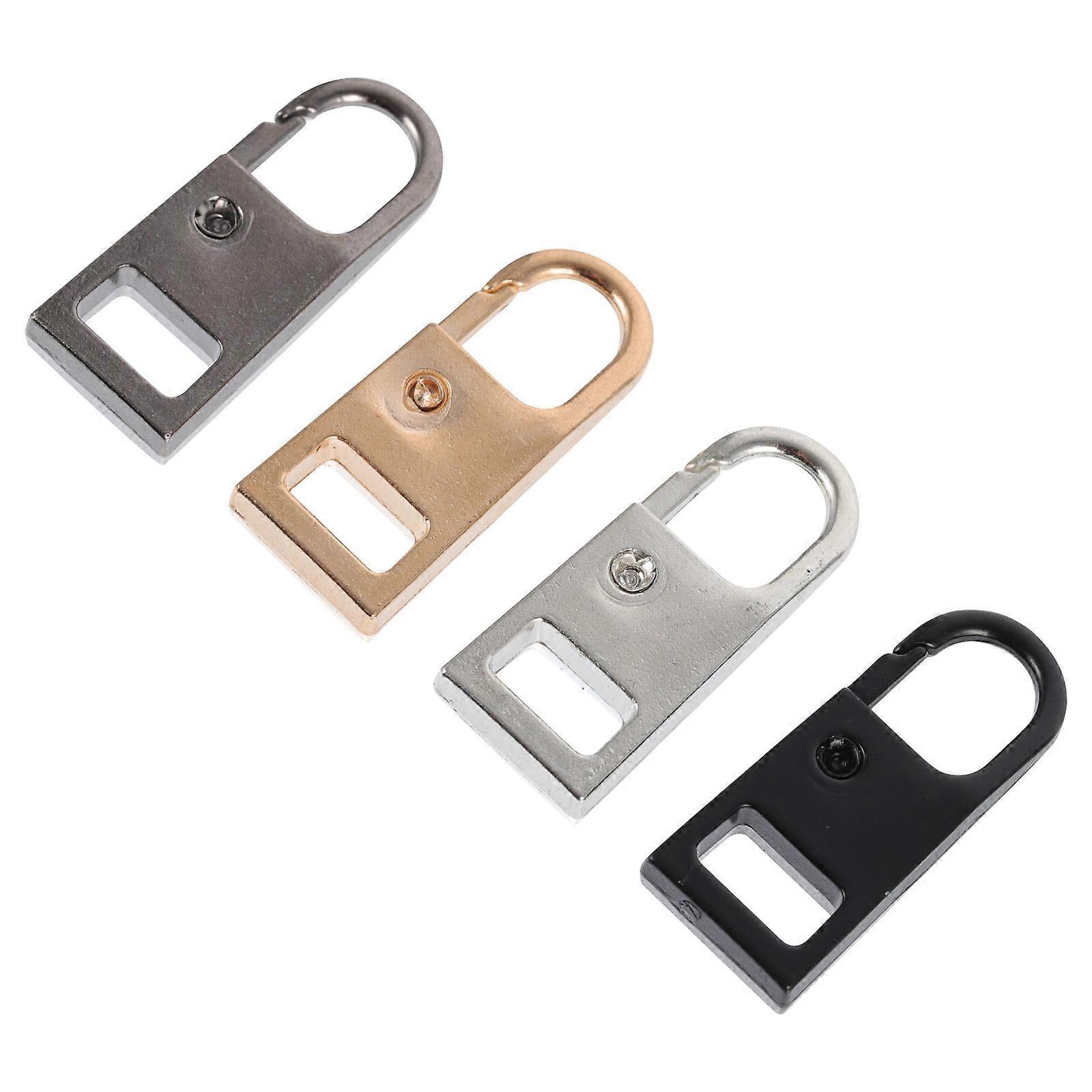 4 Pcs Zipper Heads Zipper Pull Replacements Detachable Zipper Pulls (S)
