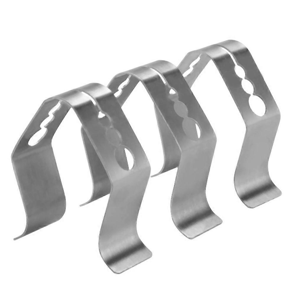 Meat Thermometer Clamp Grill Probe Clip for Bbq Use 3Pcs Silver Clamp