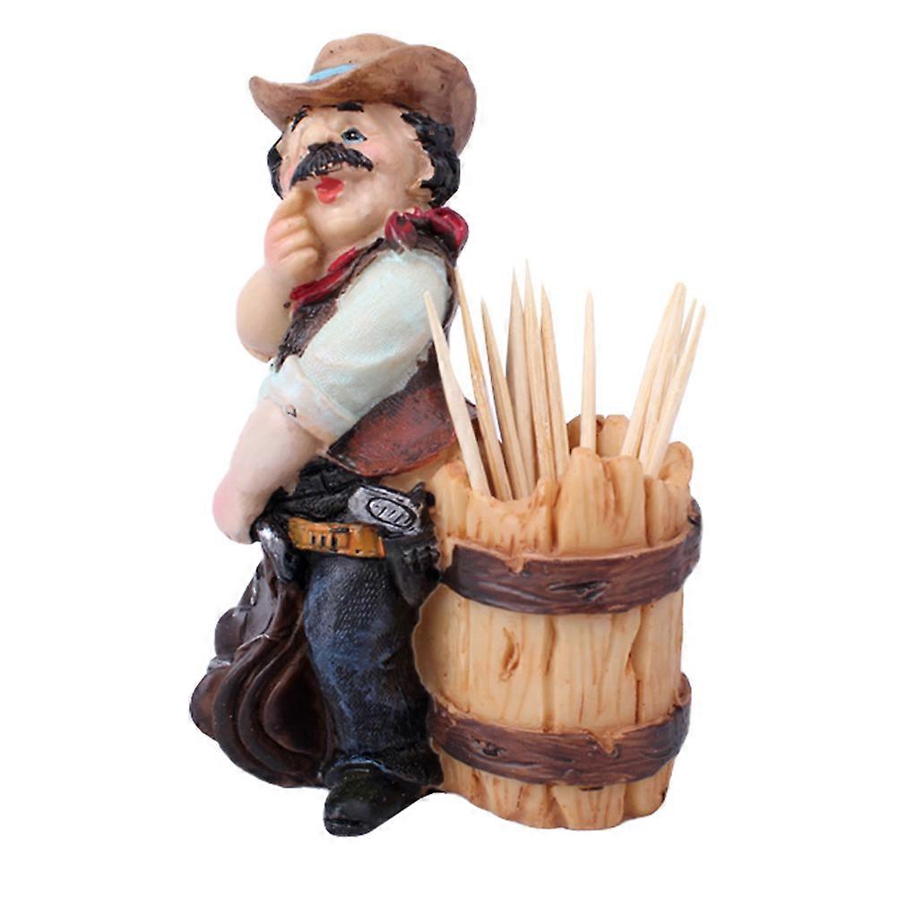 Toothpick Container Adornment Cowboy Shape Multi Decoration 10X7CM Toothpick Holder 1Pc