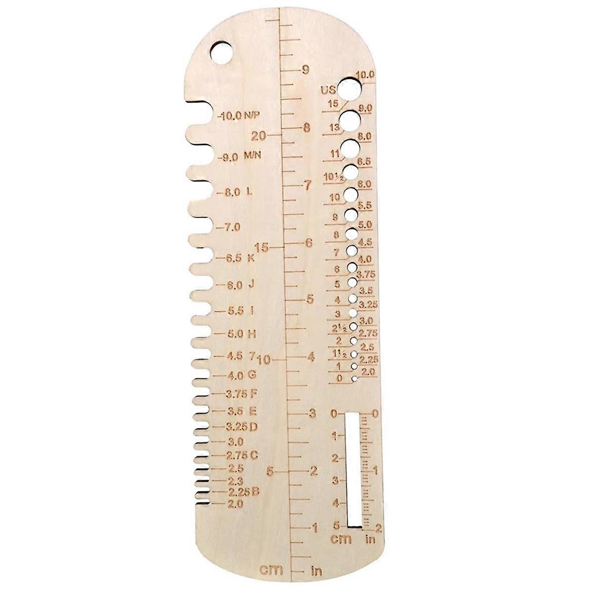 Sock Knitting Ruler Knitting Needle Size Gauge Measuring Tool for DIY