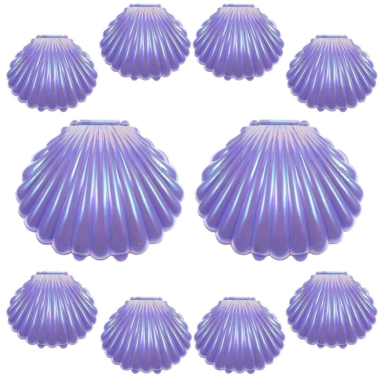 Shell Shaped Container For Table Decoration Small Jewelry Candies 9.1X7.7X4.5CM DIY Creations 10Pcs