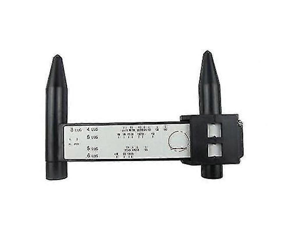 Bolt Pattern Sliding Measuring Tool Wheel Rim 527 Gauge 4 5 6 8 Lug PCD Ruler