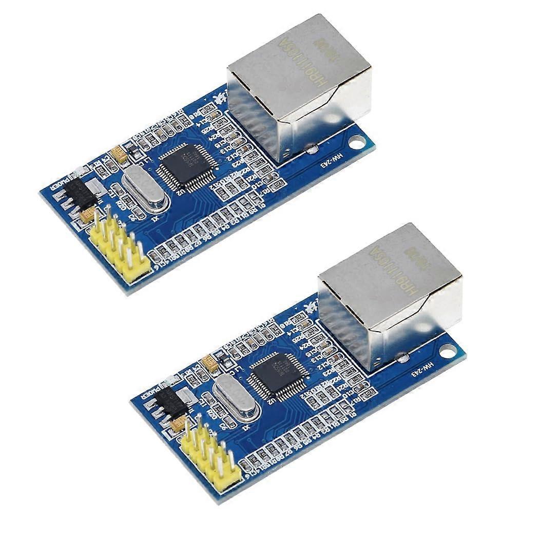 2pcs W5500 LAN Ethernet Network Module 3.3V / 5V Support TCP / IP51 / STM32 Microcontroller Program with 32k Bytes SPI over W5100