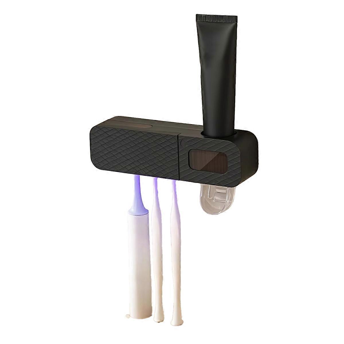 Toothbrush Holder Wall Mounted Automatic Toothpaste Squeezer Storage Rack Bathroom Accessories Toothpaste Dispenser A