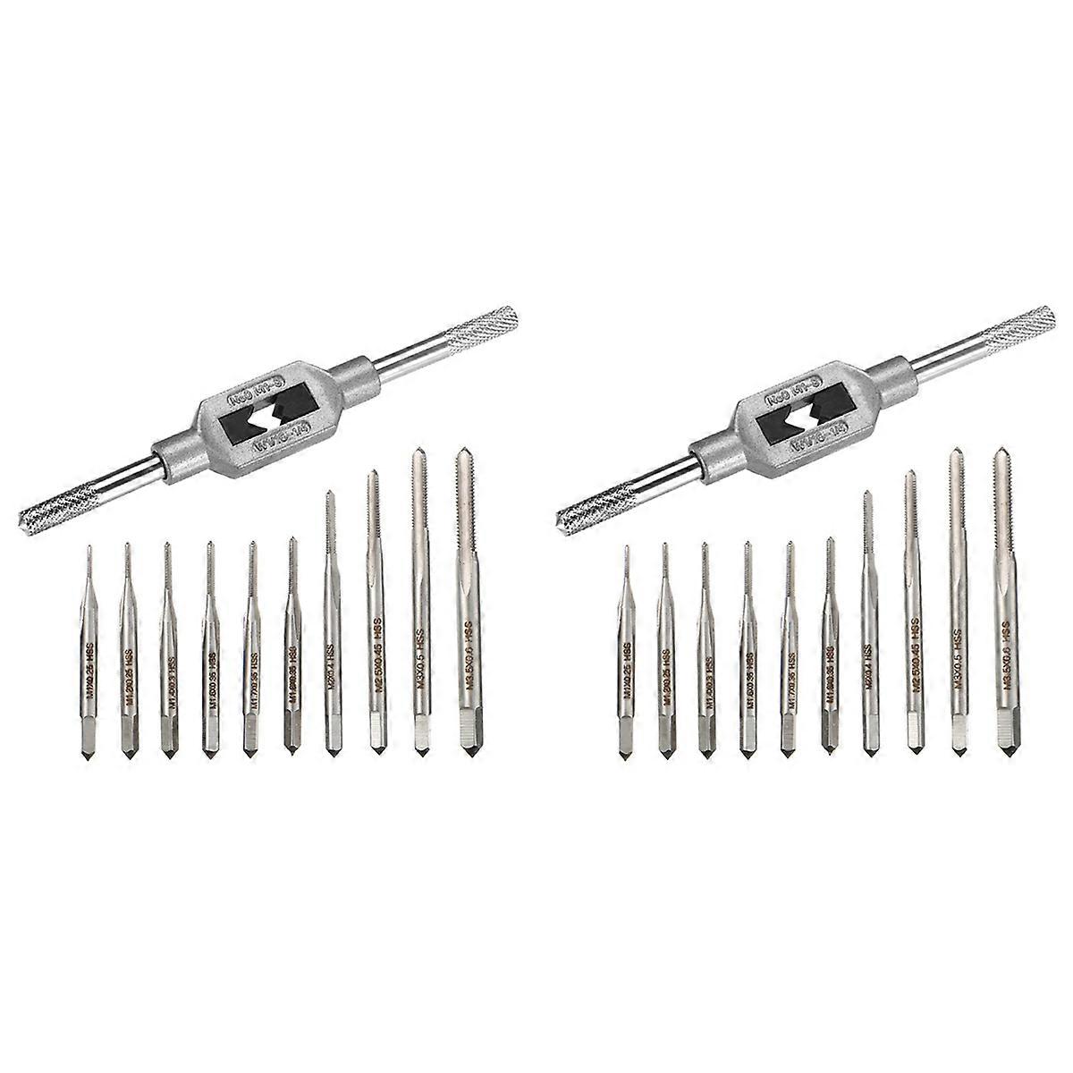 10Pcs Micro-Taps Bit Small Hand Screw Thread Taps M1-M3.5 HSS