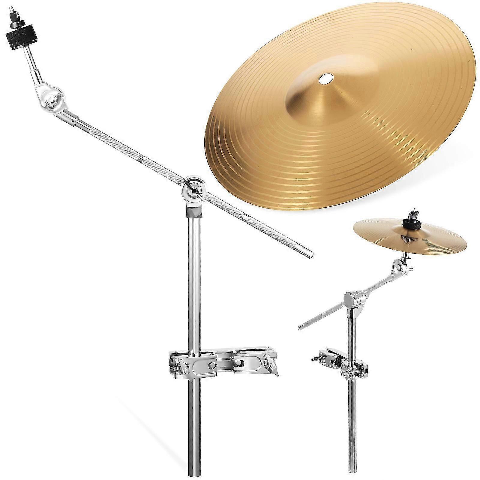 Splash Cymbal 10 Inch Drum Set Piatto a basso volume con supporto per piatto Boom Stand Supporto di estensione per la pratica