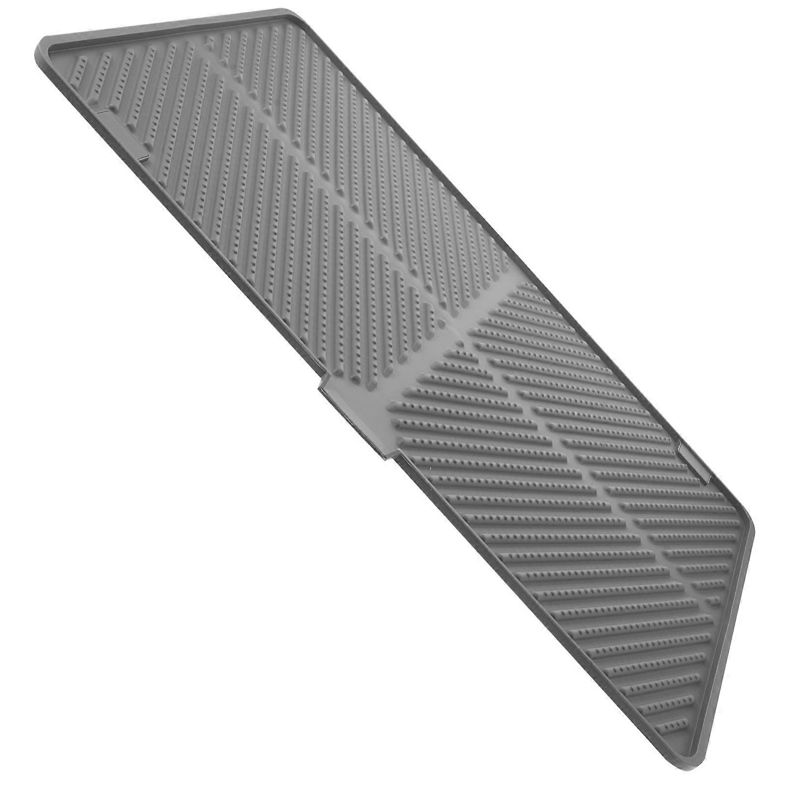 Cat Litter Box Mat Large Litter Trapper Mat Pet Owners Home Use Grey 61.00X38.00X1.20CM Waterproof Non-Slip 1Set