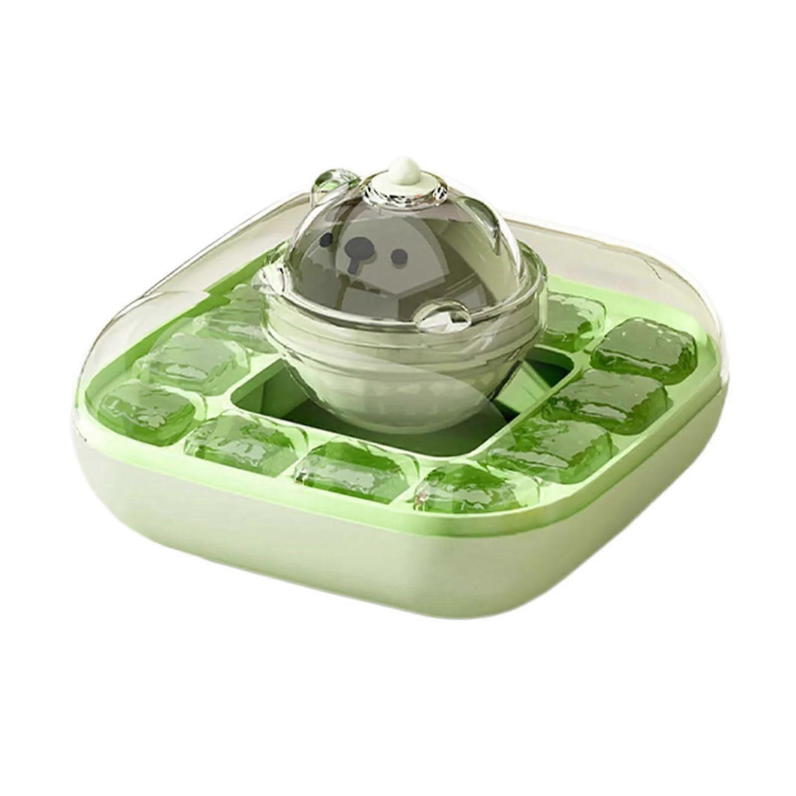 Efficient Ice Maker with Lid for Freezers - Green Suit Home Ice Box Sealing Solution, Easy to Use, Mold-Free