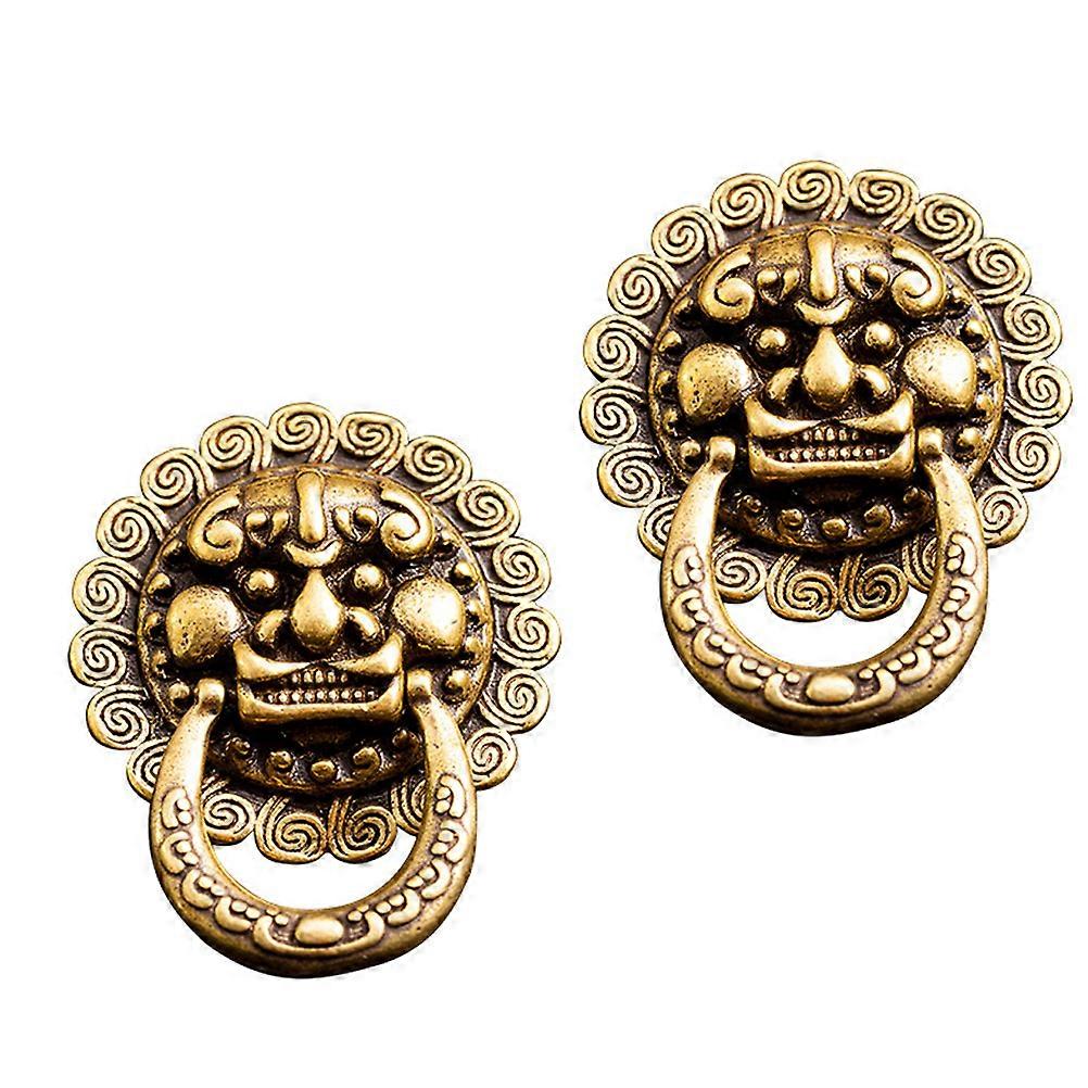 Button Fasteners For Clothing Diy Bag Snap Buttons Tailors Golden 3.2x2.6cm Decorative 2Pcs
