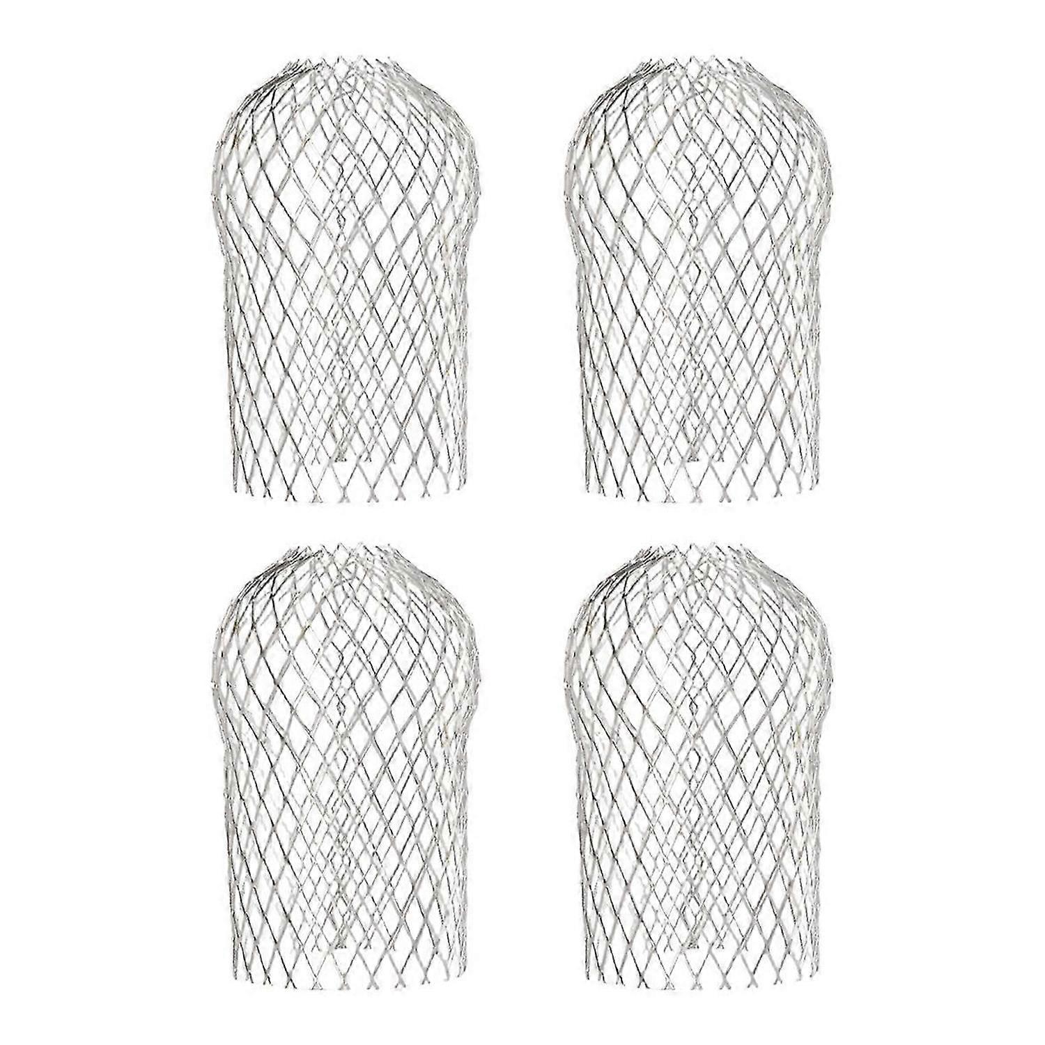 4 Pcs Gutter Downspout Guards 3.5 Inch Aluminum Leaf Filter Strainer Expandable Gutter Downspout Pro