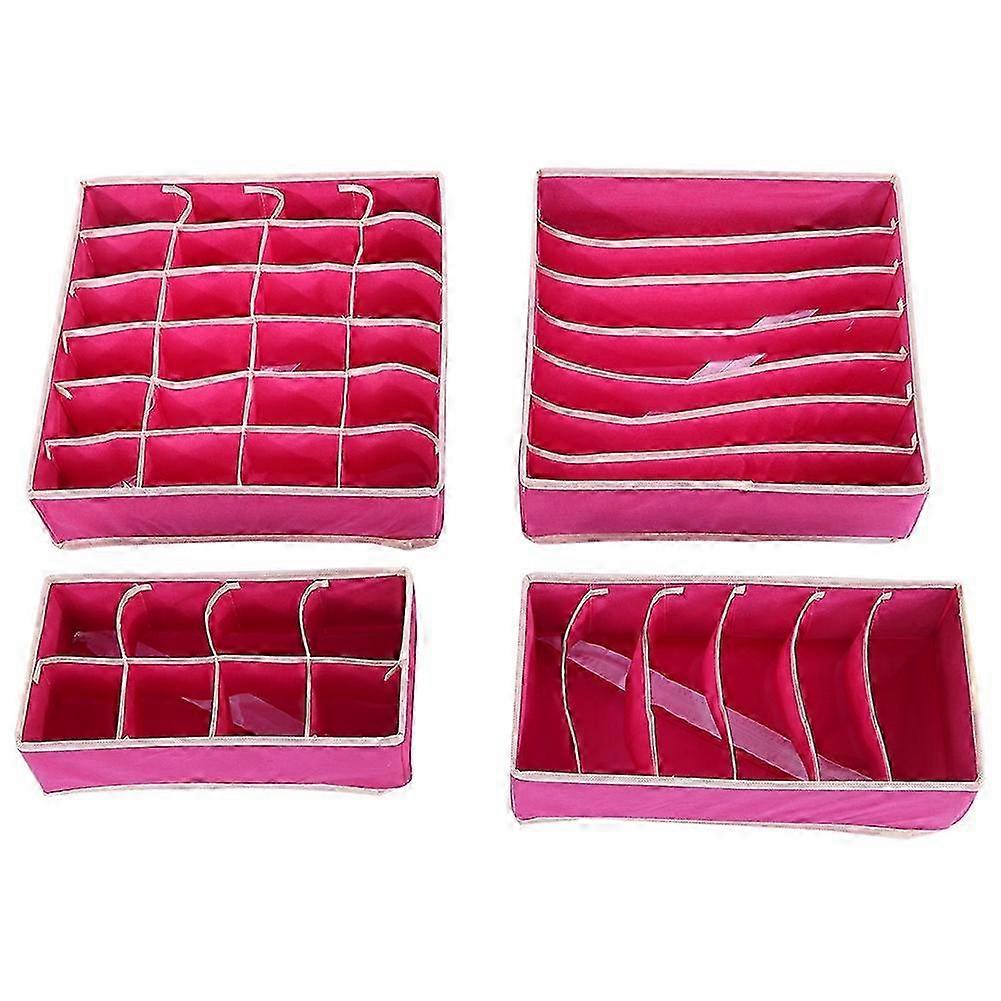 Partitioned storage box for underwear and socks, suitable for organizing items efficiently and saving space.