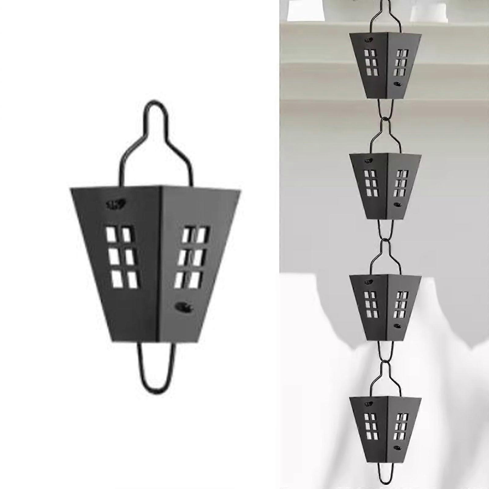 Rain Gutter Chains, Square Metal Rain Collector for Park, Porch, Yard