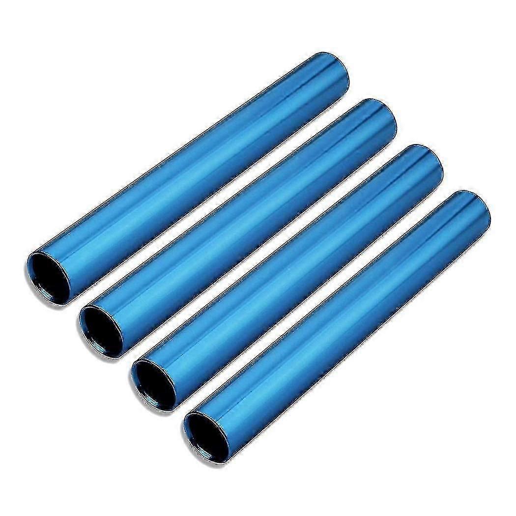 4 Pcs Aluminum Relay Batons Track And Field Athletics Tool Blue