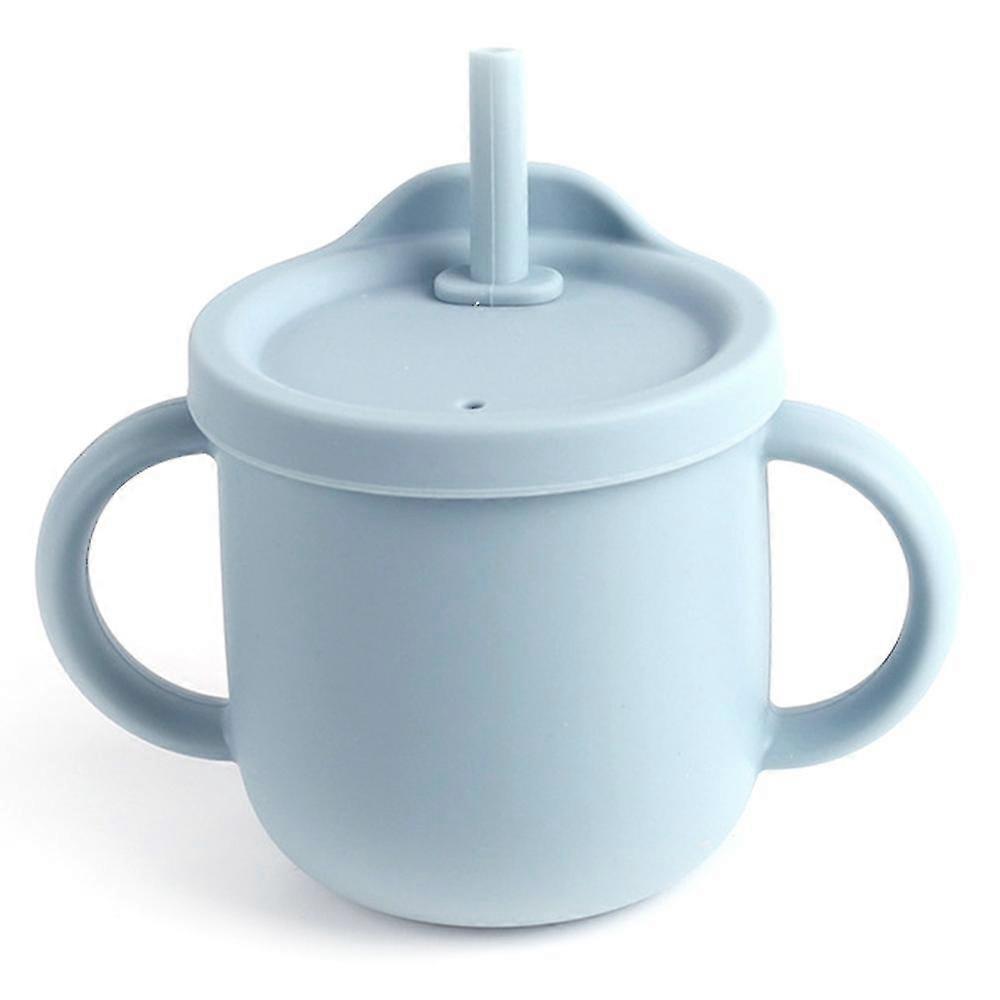 250ML Toddler Straw Cup for Baby Training with Dual Handles Made from Safe Silicone Material for Easy Grip and Use