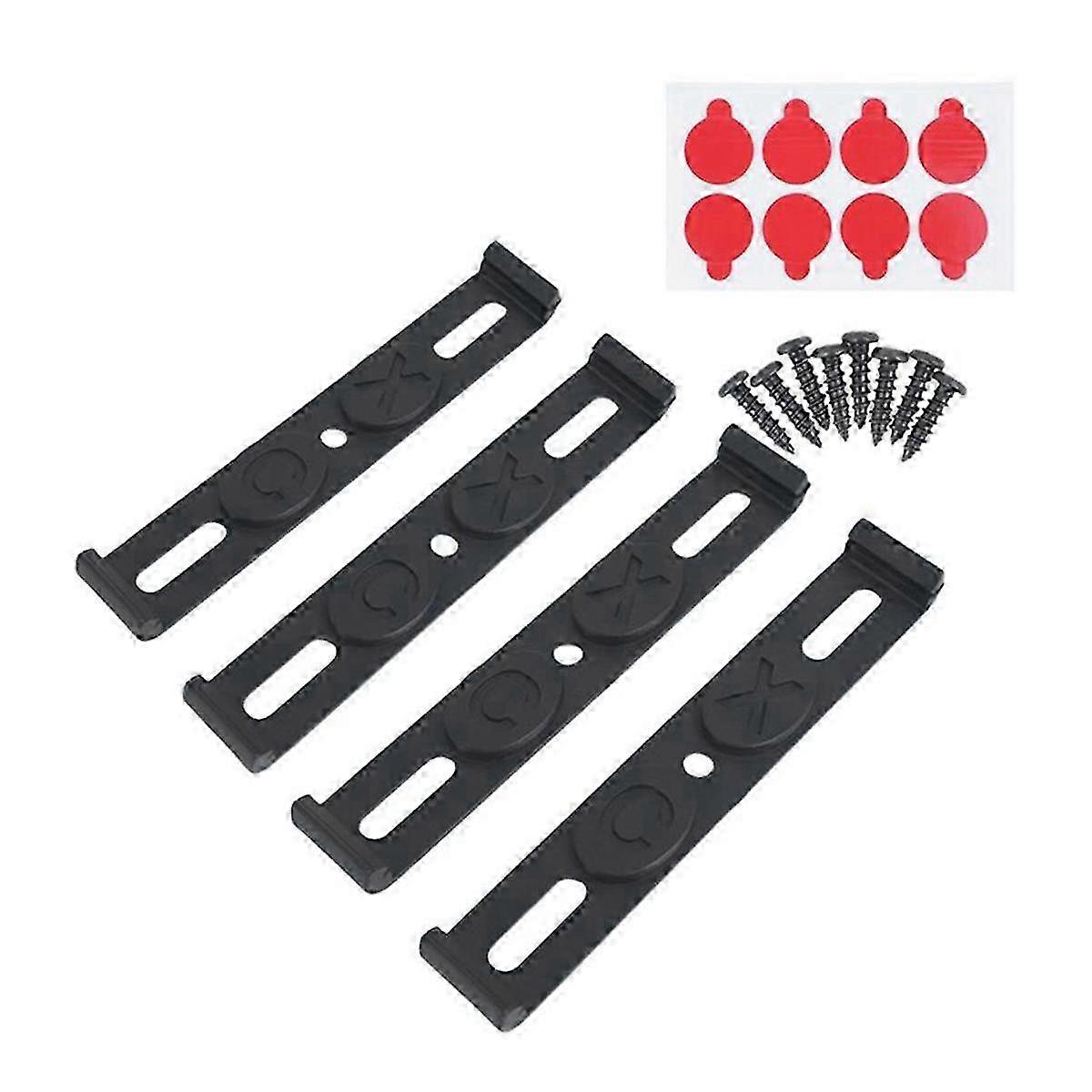 Weather-Proof Frameless License Plate Mount 4PC Car Tag Frame for Front and Rear Tags