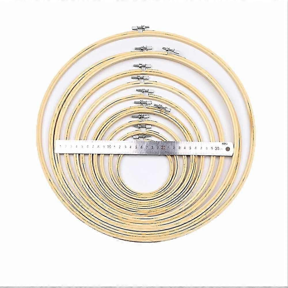 11pcs Diy 10-40cm Embroidery Hoops Frame Set Loop Hand Sewing Tools